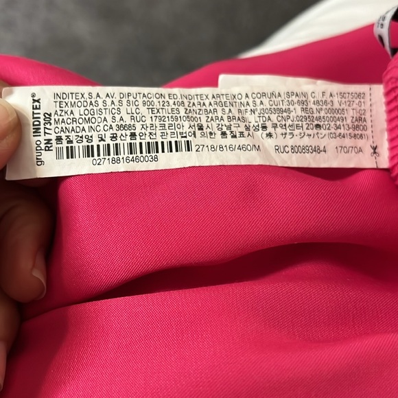 Zara High Waist Size Pocket Straight Leg Loose Pants Sonic Pink 28” inseam NWOT - Picture 11 of 17